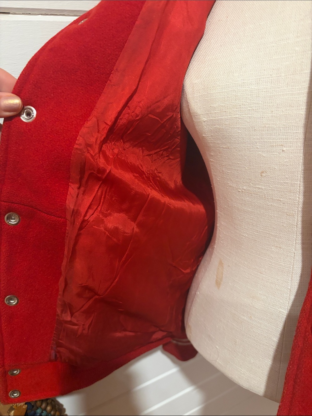 Vintage UBC Engineers Red Wool Varsity Jacket, Men’s Medium - Picture 5 of 6
